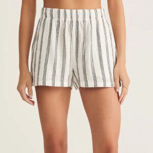 Z Supply Beach Bum Stripe Shorts - White Shell